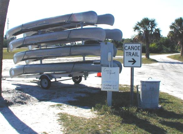 Canoes for rent.