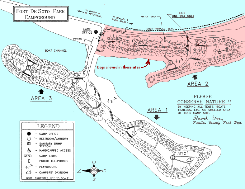 Map of campgrounds.